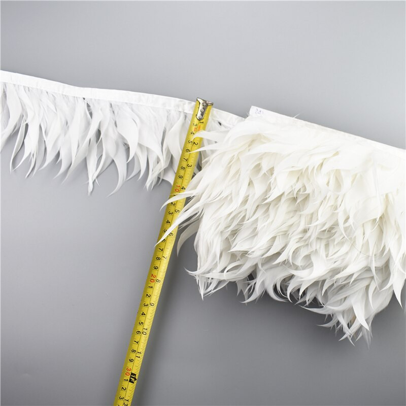 Pene albe negre de 1 metri pentru haine Panglică pe bandă Trimuri cu franjuri Turcia Fazan Strut Gâscă Rochie Boa Garnituri de cusut