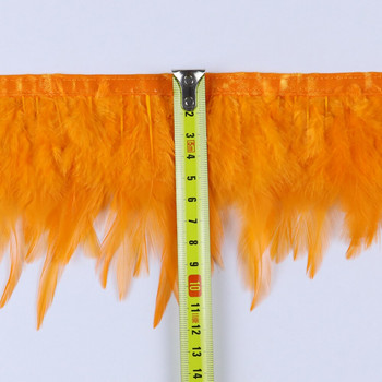 Φτερά σέλας φυσικού κόκορα 1 μέτρου Διακοσμητικό κρόσσι DIY Αξεσουάρ ρούχων ραπτικής Διακόσμηση λοφίων κοτόπουλου 4-6 ιντσών