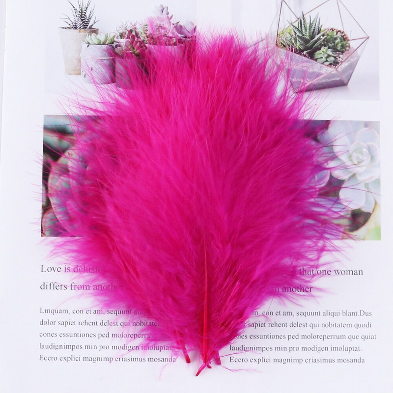 100 komada Nakit od purećeg marabou perja Šeširi Ukrasno perje 10-15 cm/4-6 inča Vrpca od prirodnog perja Dodatak za šivanje