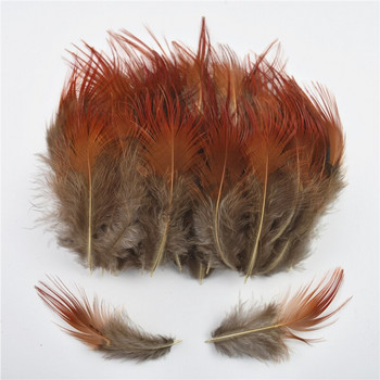 50 бр. Естествени жълто-червени пера от фазан за занаяти 3-8 СМ Направи си сам пера Създаване на малки бижута Занаяти Аксесоари Декорация