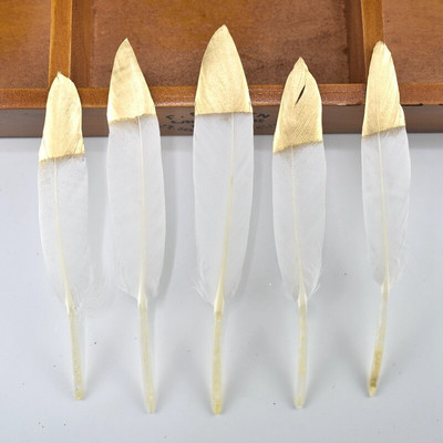 20 komada prirodnog rukotvorina od guščjeg perja za zabavu DIY perjanica od crnog zlata svadbeni božićni dodaci za kućnu dekoraciju 10-15 cm