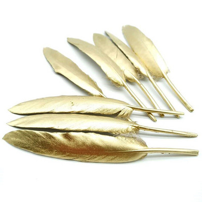 20 komada prirodnog rukotvorina od guščjeg perja za zabavu DIY perjanica od crnog zlata svadbeni božićni dodaci za kućnu dekoraciju 10-15 cm