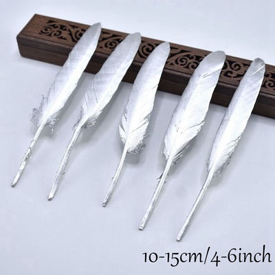 20 komada prirodnog rukotvorina od guščjeg perja za zabavu DIY perjanica od crnog zlata svadbeni božićni dodaci za kućnu dekoraciju 10-15 cm