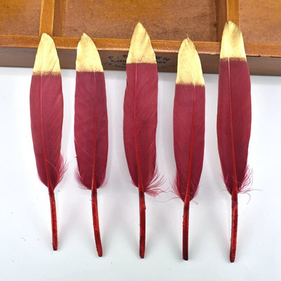 20 komada prirodnog rukotvorina od guščjeg perja za zabavu DIY perjanica od crnog zlata svadbeni božićni dodaci za kućnu dekoraciju 10-15 cm