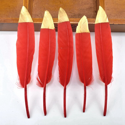 20 komada prirodnog rukotvorina od guščjeg perja za zabavu DIY perjanica od crnog zlata svadbeni božićni dodaci za kućnu dekoraciju 10-15 cm