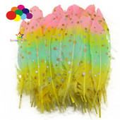 Dugine boje Macaron prskana zlatna zvijezda Srebrno lebdeće perje Guščje naušnice Pokrivalo za glavu Odjevni dodaci Uradi sam