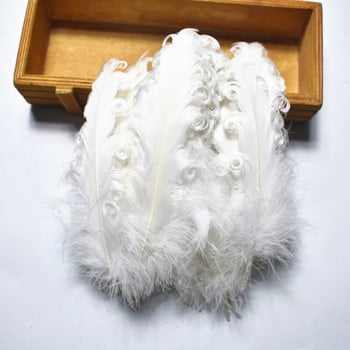 20 τμχ/Παρτίδα Πολύχρωμα φτερά χήνας για χειροτεχνίες 10-15 cm 4-6 ιντσών Αξεσουάρ διακόσμησης με λευκό φτερό Τεχνητή διακόσμηση γάμου
