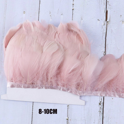 2 jarda/lot Ružičasti noj/Marabou/Pureći/Pijetlov perje Vrpca Vjenčanica Ukrasni pribor za ručni rad Ručno perje