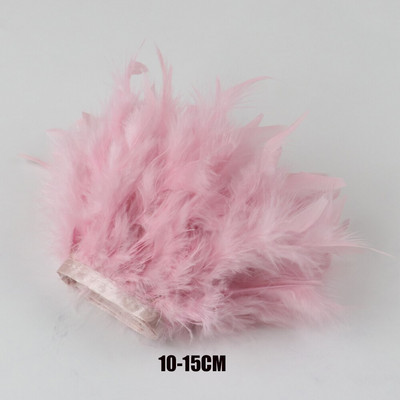 2 jarda/lot Ružičasti noj/Marabou/Pureći/Pijetlov perje Vrpca Vjenčanica Ukrasni pribor za ručni rad Ručno perje