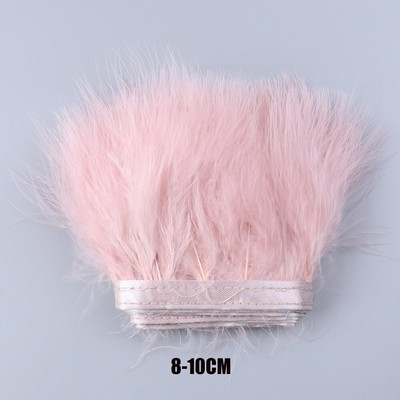 2 jarda/lot Ružičasti noj/Marabou/Pureći/Pijetlov perje Vrpca Vjenčanica Ukrasni pribor za ručni rad Ručno perje