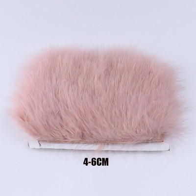 2 jarda/lot Ružičasti noj/Marabou/Pureći/Pijetlov perje Vrpca Vjenčanica Ukrasni pribor za ručni rad Ručno perje