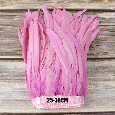 2 jarda/lot Ružičasti noj/Marabou/Pureći/Pijetlov perje Vrpca Vjenčanica Ukrasni pribor za ručni rad Ručno perje