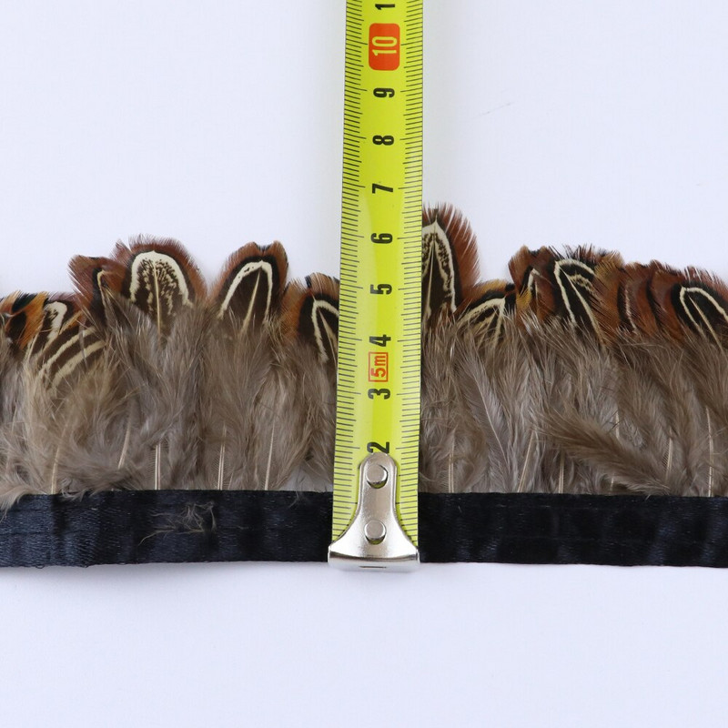 1 metar visokokvalitetnog obruba od fazanskog perja 5-8 cm vrpca od fazanskog perja za DIY rukotvorine Ukras perjanice Vjenčani dodaci