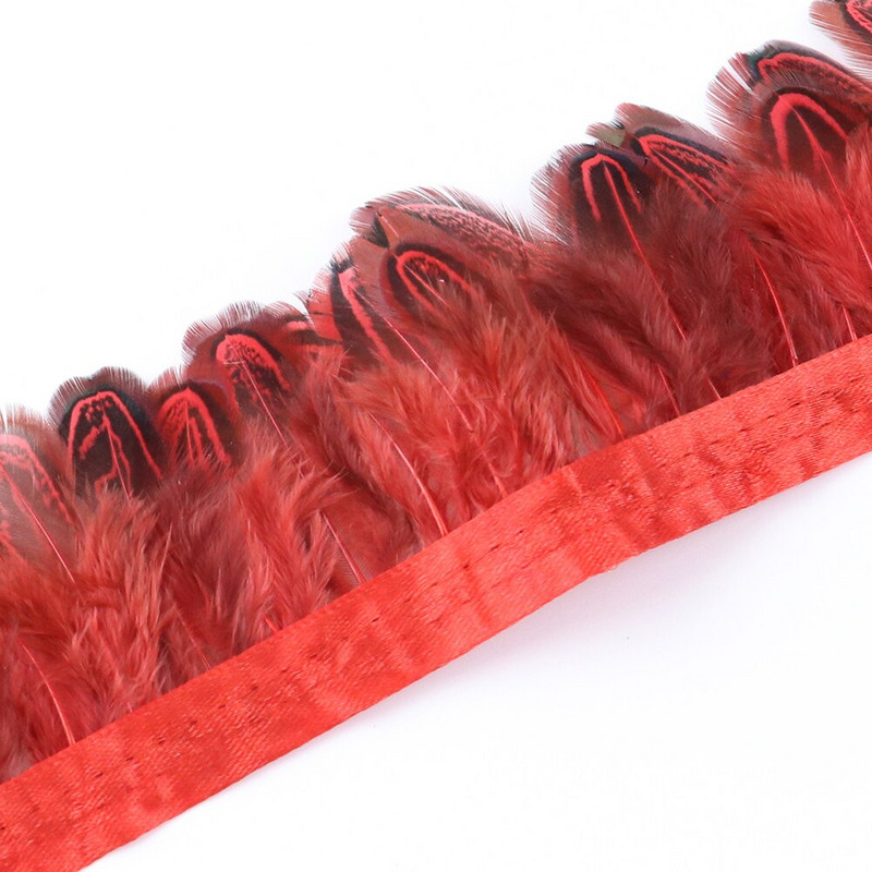 1 metar visokokvalitetnog obruba od fazanskog perja 5-8 cm vrpca od fazanskog perja za DIY rukotvorine Ukras perjanice Vjenčani dodaci