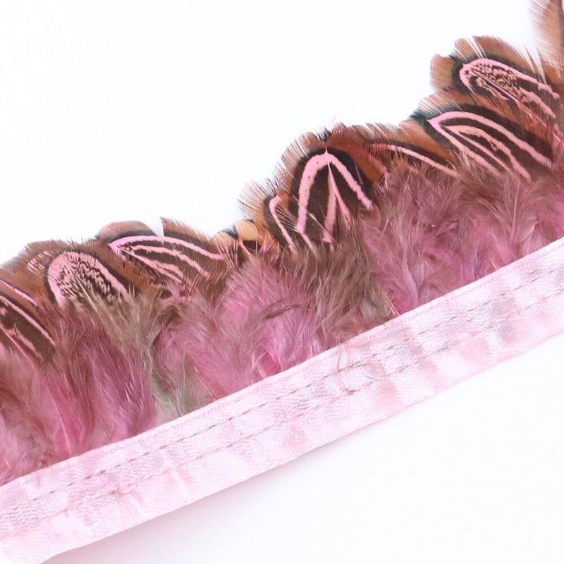 1 metar visokokvalitetnog obruba od fazanskog perja 5-8 cm vrpca od fazanskog perja za DIY rukotvorine Ukras perjanice Vjenčani dodaci