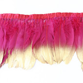 Obrub od guščjeg perja od 1 metra umočenog zlata za šivanje odjeće Rukotvorine Vrpce od prirodnog perja Haljine Dekoracija Dodatak za perjanice