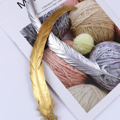 10 kom/lot Tiskanje zlatne i srebrne boje perje pijetlova repa 25-30 cm perje za svatove Ukrasno perje Rukotvorine