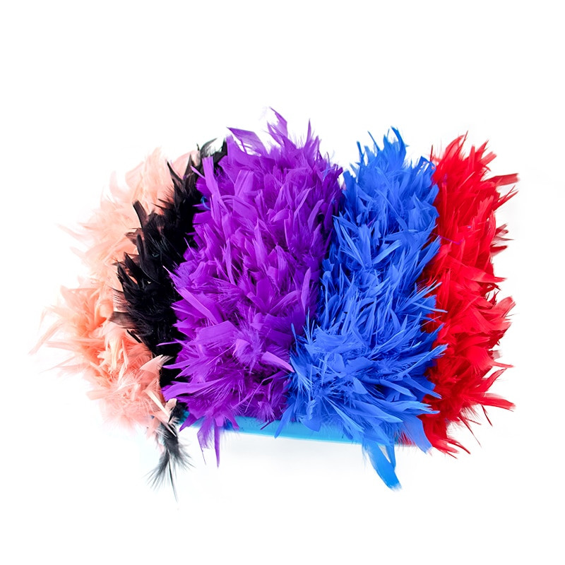 2Yard, alb, roz, pene de curcan, ornamente pentru lucrare de ac, panglică cu franjuri, decorare pentru rochie de mireasă, pene, bricolaj, artizanat