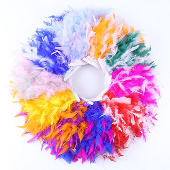 10-15CM многоцветни пуешки пера, украсена панделка, декорация на сватбена рокля, карнавални играчки за ръкоделие, аксесоари, пера, ресни, изработка