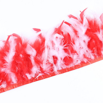 10-15 εκ. Πολύχρωμα φτερά γαλοπούλας Διακοσμητική κορδέλα νυφικό αποκριάτικο κεντήματα παιχνίδια αξεσουάρ Plumes Fringe Craft