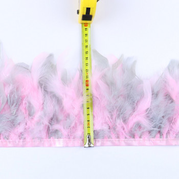 10-15 εκ. Πολύχρωμα φτερά γαλοπούλας Διακοσμητική κορδέλα νυφικό αποκριάτικο κεντήματα παιχνίδια αξεσουάρ Plumes Fringe Craft