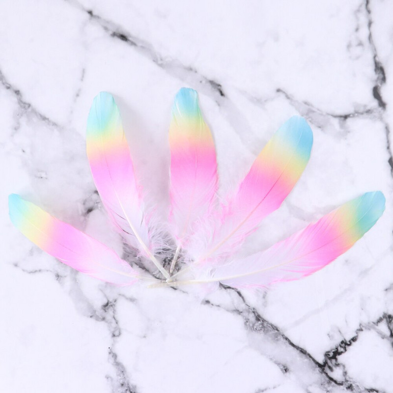 10 KOM Gradijentno guščje perje 15-20 CM bijelo guščje perje za diy karnevalsku zabavu, uređenje doma zanatske perjanice