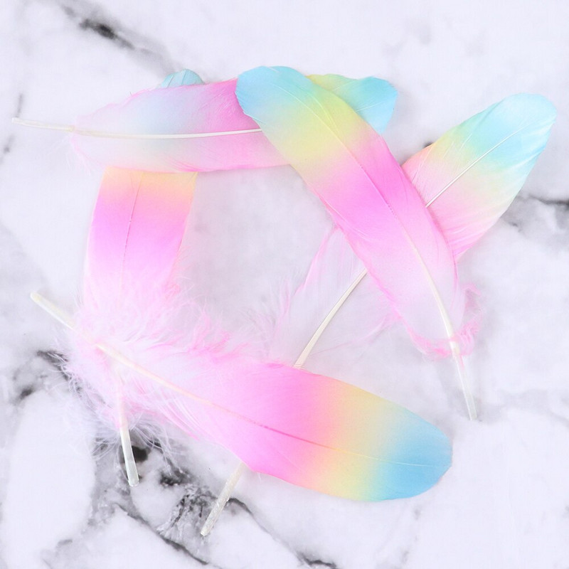 10 KOM Gradijentno guščje perje 15-20 CM bijelo guščje perje za diy karnevalsku zabavu, uređenje doma zanatske perjanice