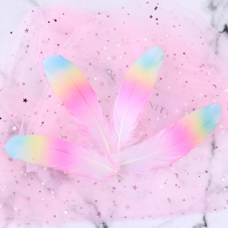 10 KOM Gradijentno guščje perje 15-20 CM bijelo guščje perje za diy karnevalsku zabavu, uređenje doma zanatske perjanice