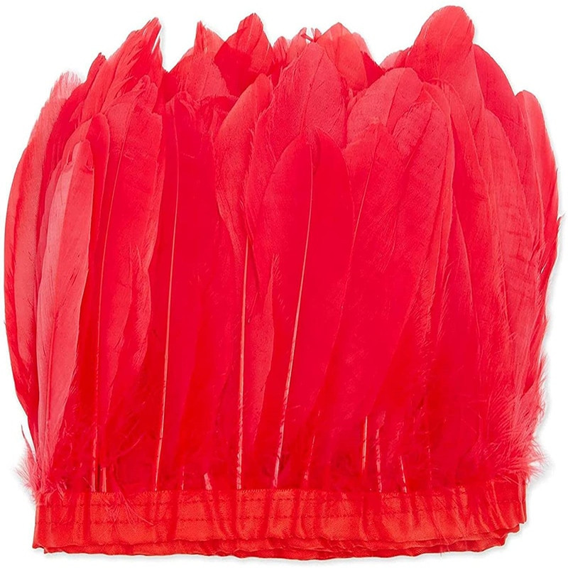 1 metar Crveni noj Puretina Pijetao Guska Perje fazana Obrubi Hvatač snova Vrpce za ručni rad Rukotvorine Pokrivalo za glavu Pluma