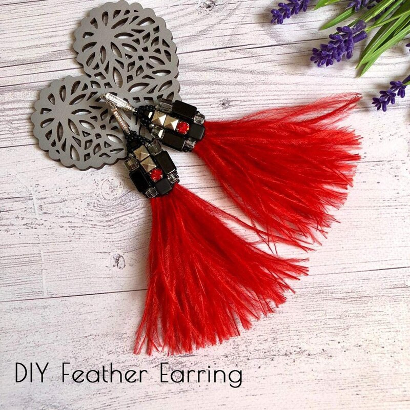 1 metar Crveni noj Puretina Pijetao Guska Perje fazana Obrubi Hvatač snova Vrpce za ručni rad Rukotvorine Pokrivalo za glavu Pluma