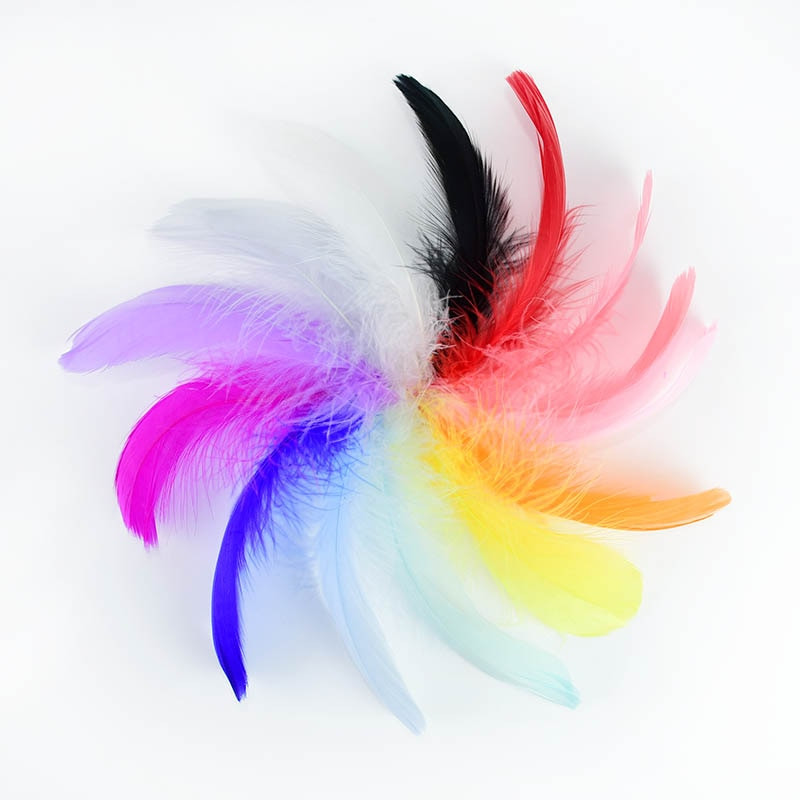 100 TK värvilised hanesulgi DIY käsitöö kohevad luigesuled pehmed ploomid pulmapeo kaunistamiseks ehted dekoori tarvikud