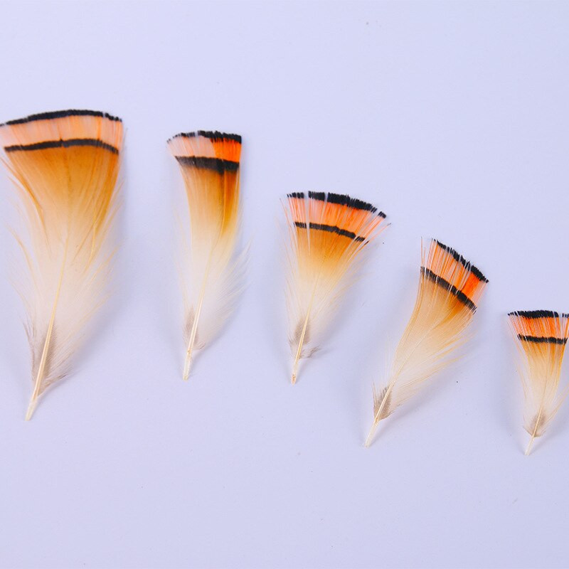 50 šaknų / 100 šaknų auksinio fazano galvos gabalas, plunksna „pasidaryk pats“ rankų darbo plunksnų amatai, dekoratyviniai plunksnų plunksnų dažymo priedai