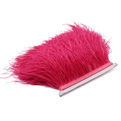 Λευκό 8-10cm Αφράτο φτερό στρουθοκαμήλου Διακοσμητικό Φυσικό Φτερό Στρουθοκάμηλου Κορδέλα Διακόσμηση Νυφικού Αξεσουάρ Ραπτικής 1M