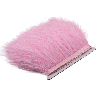 Λευκό 8-10cm Αφράτο φτερό στρουθοκαμήλου Διακοσμητικό Φυσικό Φτερό Στρουθοκάμηλου Κορδέλα Διακόσμηση Νυφικού Αξεσουάρ Ραπτικής 1M