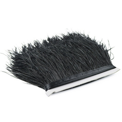 Alb 8-10cm Trim cu pene de struț pufoase Pene de struț naturale Panglică franjuri Decorare nuntă Accesorii de cusut rochie 1M