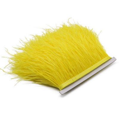 Λευκό 8-10cm Αφράτο φτερό στρουθοκαμήλου Διακοσμητικό Φυσικό Φτερό Στρουθοκάμηλου Κορδέλα Διακόσμηση Νυφικού Αξεσουάρ Ραπτικής 1M