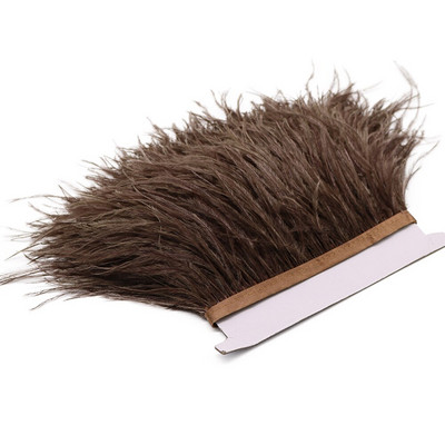 Λευκό 8-10cm Αφράτο φτερό στρουθοκαμήλου Διακοσμητικό Φυσικό Φτερό Στρουθοκάμηλου Κορδέλα Διακόσμηση Νυφικού Αξεσουάρ Ραπτικής 1M