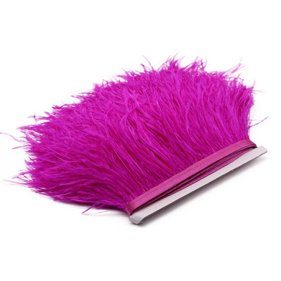 Λευκό 8-10cm Αφράτο φτερό στρουθοκαμήλου Διακοσμητικό Φυσικό Φτερό Στρουθοκάμηλου Κορδέλα Διακόσμηση Νυφικού Αξεσουάρ Ραπτικής 1M