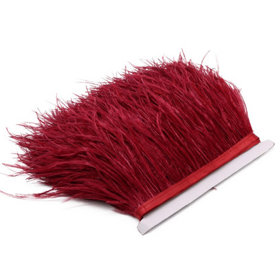 Λευκό 8-10cm Αφράτο φτερό στρουθοκαμήλου Διακοσμητικό Φυσικό Φτερό Στρουθοκάμηλου Κορδέλα Διακόσμηση Νυφικού Αξεσουάρ Ραπτικής 1M