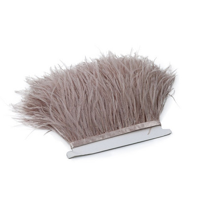 Λευκό 8-10cm Αφράτο φτερό στρουθοκαμήλου Διακοσμητικό Φυσικό Φτερό Στρουθοκάμηλου Κορδέλα Διακόσμηση Νυφικού Αξεσουάρ Ραπτικής 1M