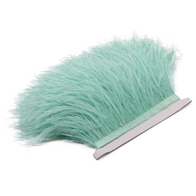 Λευκό 8-10cm Αφράτο φτερό στρουθοκαμήλου Διακοσμητικό Φυσικό Φτερό Στρουθοκάμηλου Κορδέλα Διακόσμηση Νυφικού Αξεσουάρ Ραπτικής 1M