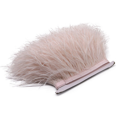 Λευκό 8-10cm Αφράτο φτερό στρουθοκαμήλου Διακοσμητικό Φυσικό Φτερό Στρουθοκάμηλου Κορδέλα Διακόσμηση Νυφικού Αξεσουάρ Ραπτικής 1M