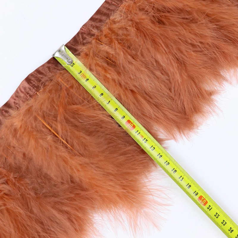 1 метър естествени пуешки пера панделка занаяти тапицерия от пера марабу за рокля за сватбено тържество облекло шиене декорация перо