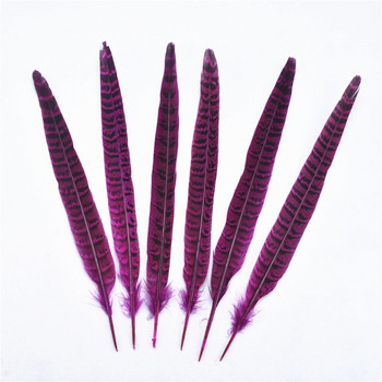 Красиви 20 бр. 25 - 30 см естествено розово червено перо от опашка на фазан Направи си сам сватбена украса аксесоари за шапки пера за занаяти