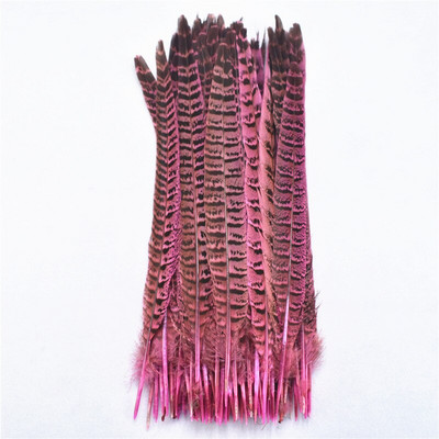 Frumos 20buc 25 - 30cm trandafir natural roșu pene coadă de fazan DIY decorare nuntă accesorii pentru coafură pene pentru meșteșuguri