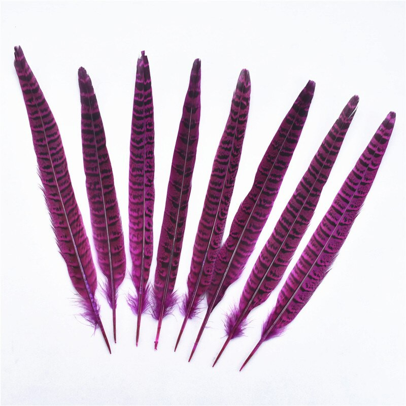 Frumos 20buc 25 - 30cm trandafir natural roșu pene coadă de fazan DIY decorare nuntă accesorii pentru coafură pene pentru meșteșuguri