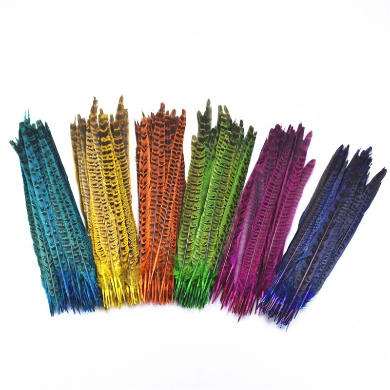Frumos 20buc 25 - 30cm trandafir natural roșu pene coadă de fazan DIY decorare nuntă accesorii pentru coafură pene pentru meșteșuguri