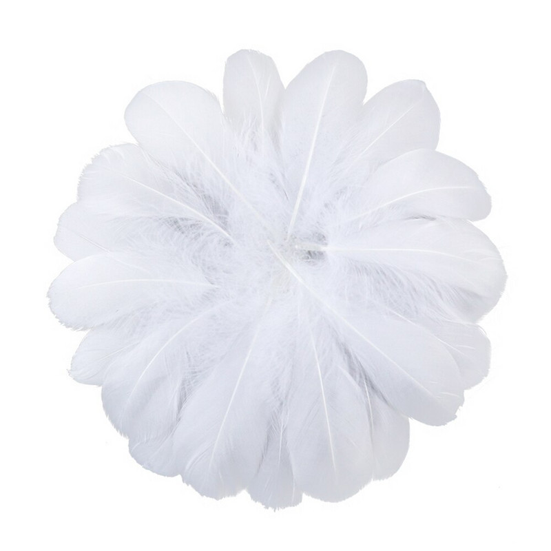 50 komada bijelog prirodnog guščjeg perja za rukotvorine Party Crafts DIY ukrasi za nakit Rukotvorine 6-8 inča/15-20 cm labudovo perje