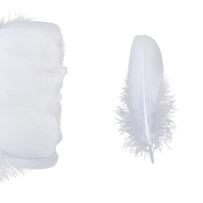 50 komada bijelog prirodnog guščjeg perja za rukotvorine Party Crafts DIY ukrasi za nakit Rukotvorine 6-8 inča/15-20 cm labudovo perje