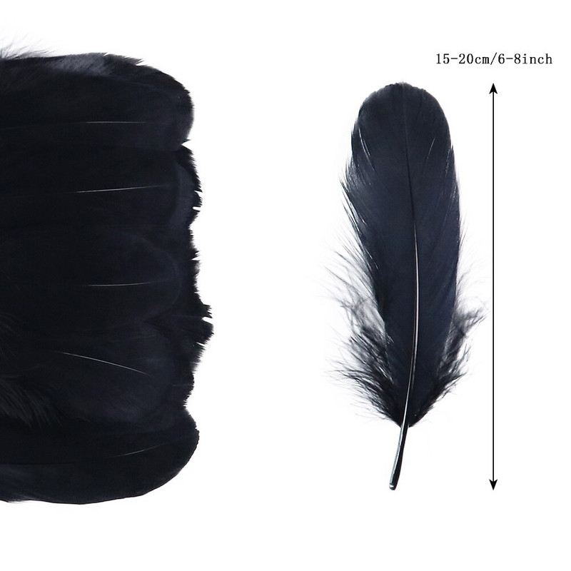 50 komada bijelog prirodnog guščjeg perja za rukotvorine Party Crafts DIY ukrasi za nakit Rukotvorine 6-8 inča/15-20 cm labudovo perje